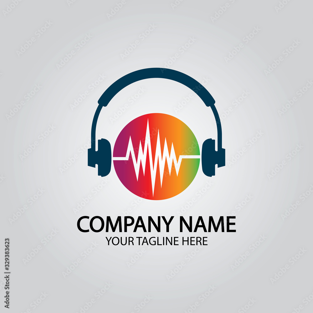 Headphone DJ, Music Studio Recording, Soundwave Logo Design Inspiration Headphone DJ, Music Studio Recording, Soundwave Logo Design Inspiration