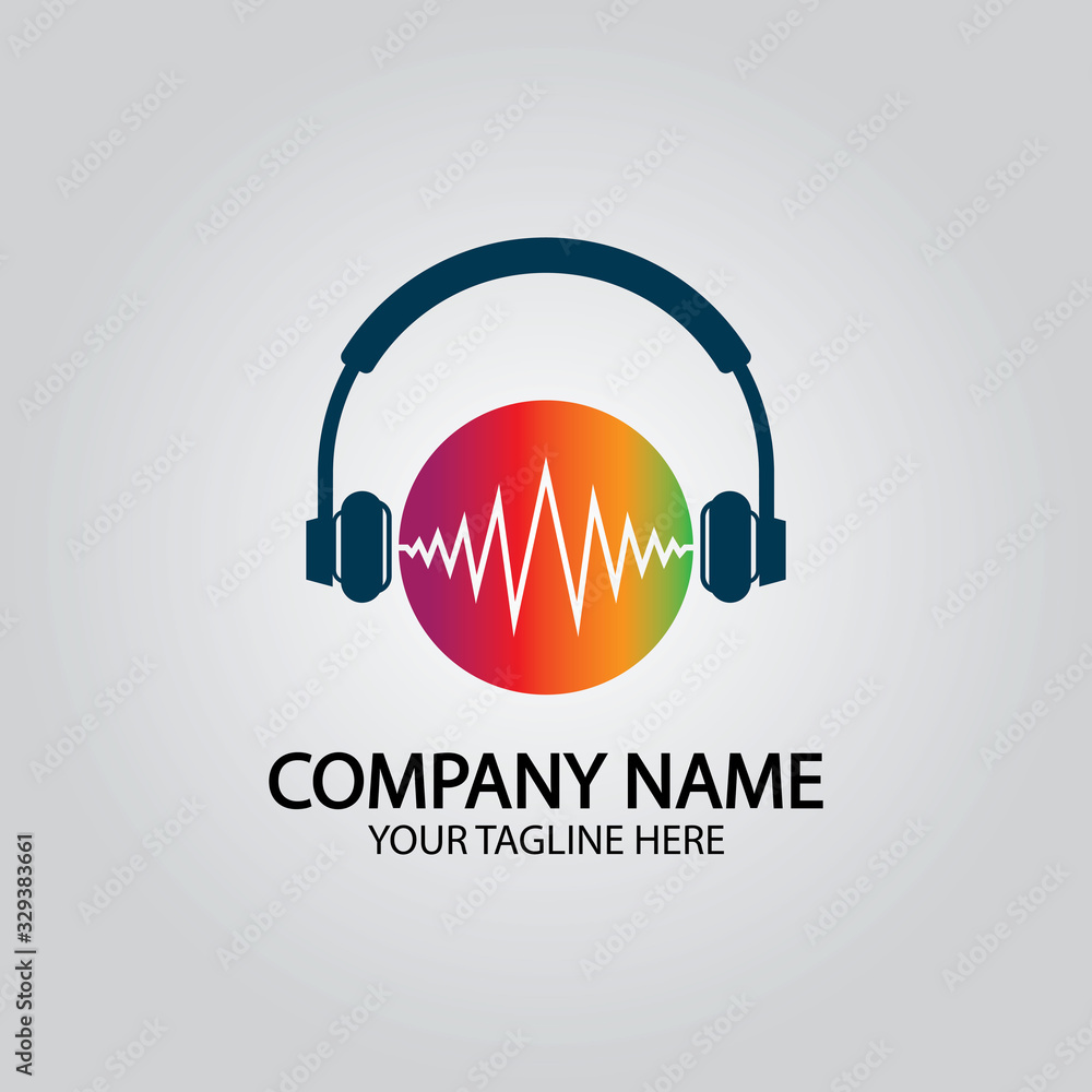 Headphone DJ, Music Studio Recording, Soundwave Logo Design Inspiration Headphone DJ, Music Studio Recording, Soundwave Logo Design Inspiration
