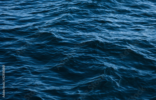 dark blue ocean waves photo