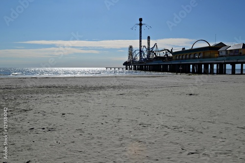 Obraz na płótnie Pier in Galveston Island, Texas w salonie