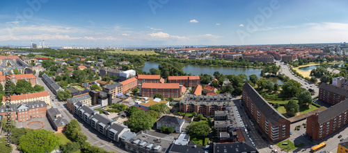 A view of Copenhagen (København) city center as seen from The Church of Our Saviour (Vor Frelsers Kirke).