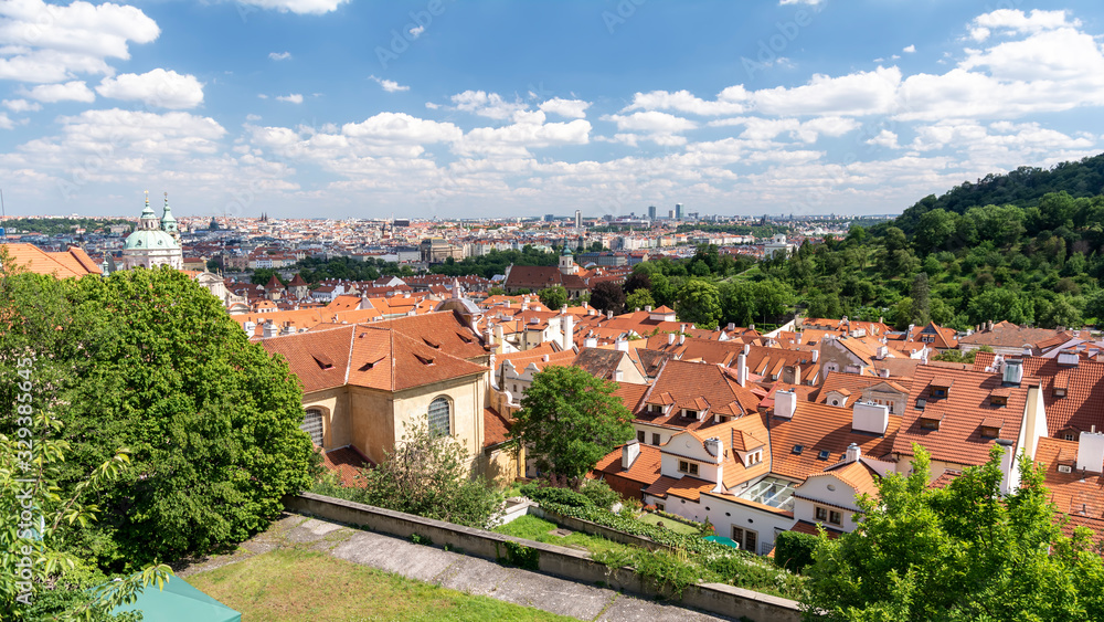 Panoramic View Of Rooftops From Prague, Czech Republic