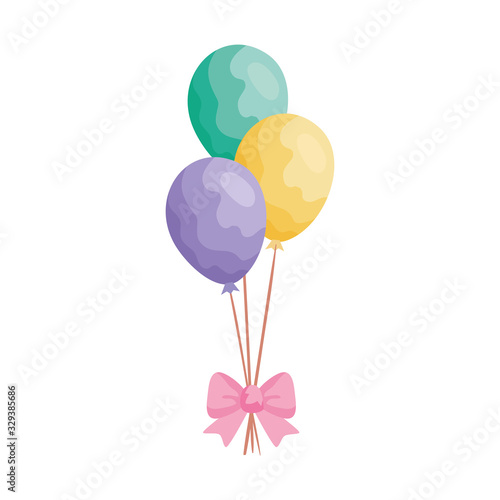 Wallpaper Mural set of balloons helium decoration vector illustration design Torontodigital.ca