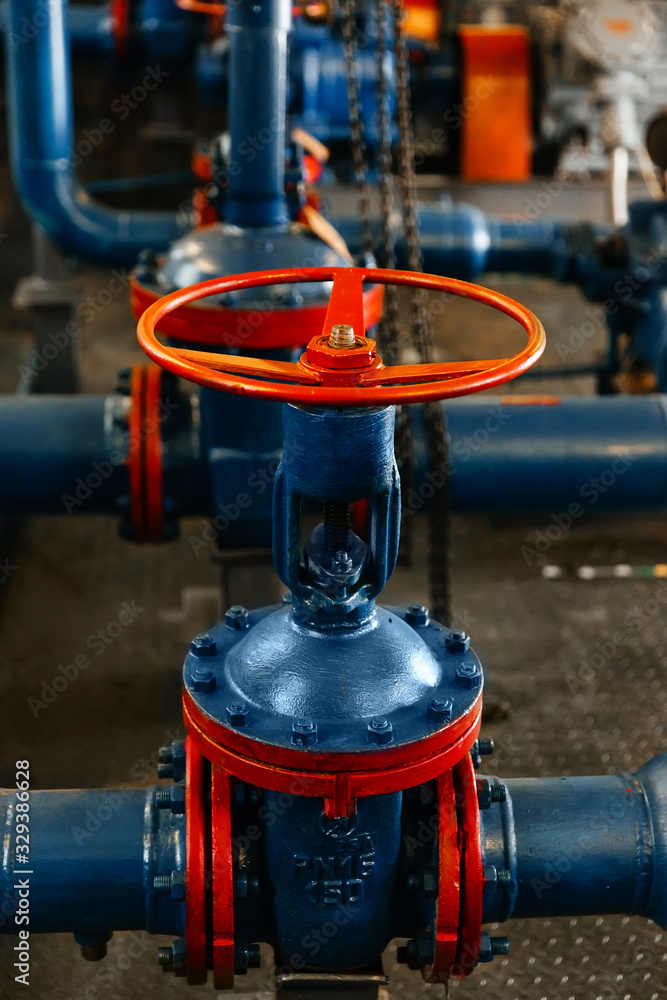Oil and gas industry. Valves on the pressure pump. Oil and gas industry. Valves on the pressure pump.