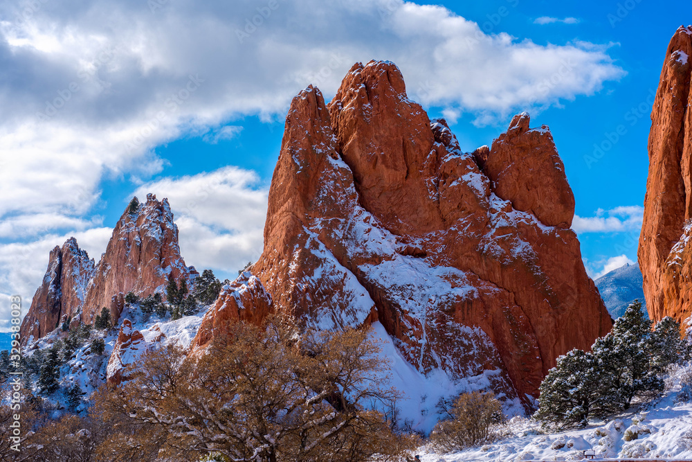 Red Rocks in snow