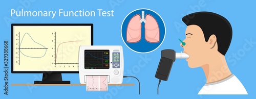 Pulmonary lung medical function test measure diagnostic treat cardiopulmonary total capacity TLC bullous emphysema PFT asbestos fibers photo