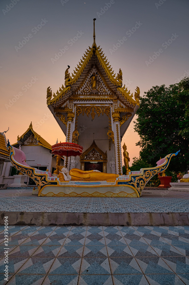 Fototapeta premium Ban Mi District, Lopburi / Thailand / February 29, 2020 : Wat Khung Tha Lao. There is something interesting that the entrance gate to the temple of Hanuman is open with a distinctive mouth..
