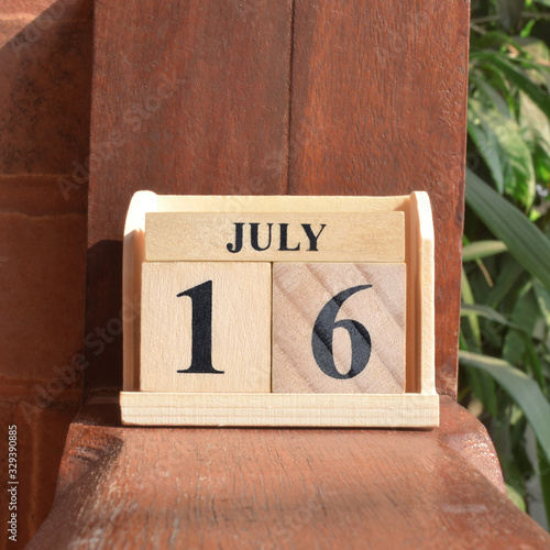 July 16, Cover Vintage background.