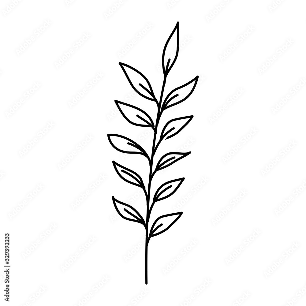 branch with leafs nature ecology isolated icon vector illustration design branch with leafs nature ecology isolated icon vector illustration design