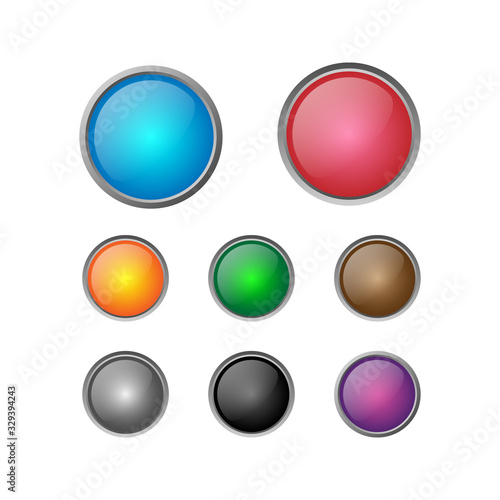 Free Download 3D Glossy vector button isolated. perfect for any purposes - GFXLoad