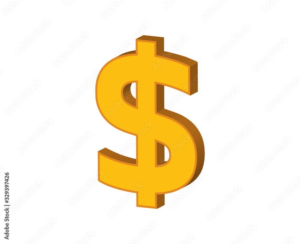 us dollar 3d icon vector us dollar 3d icon vector