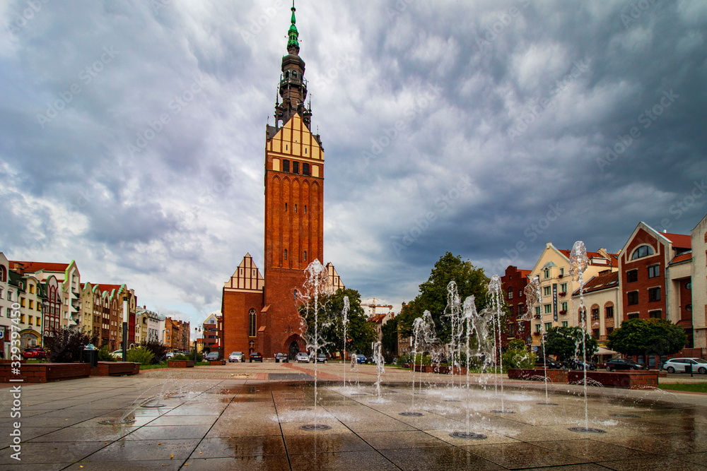 Fototapeta premium Beautiful Elblag city in Poland. 