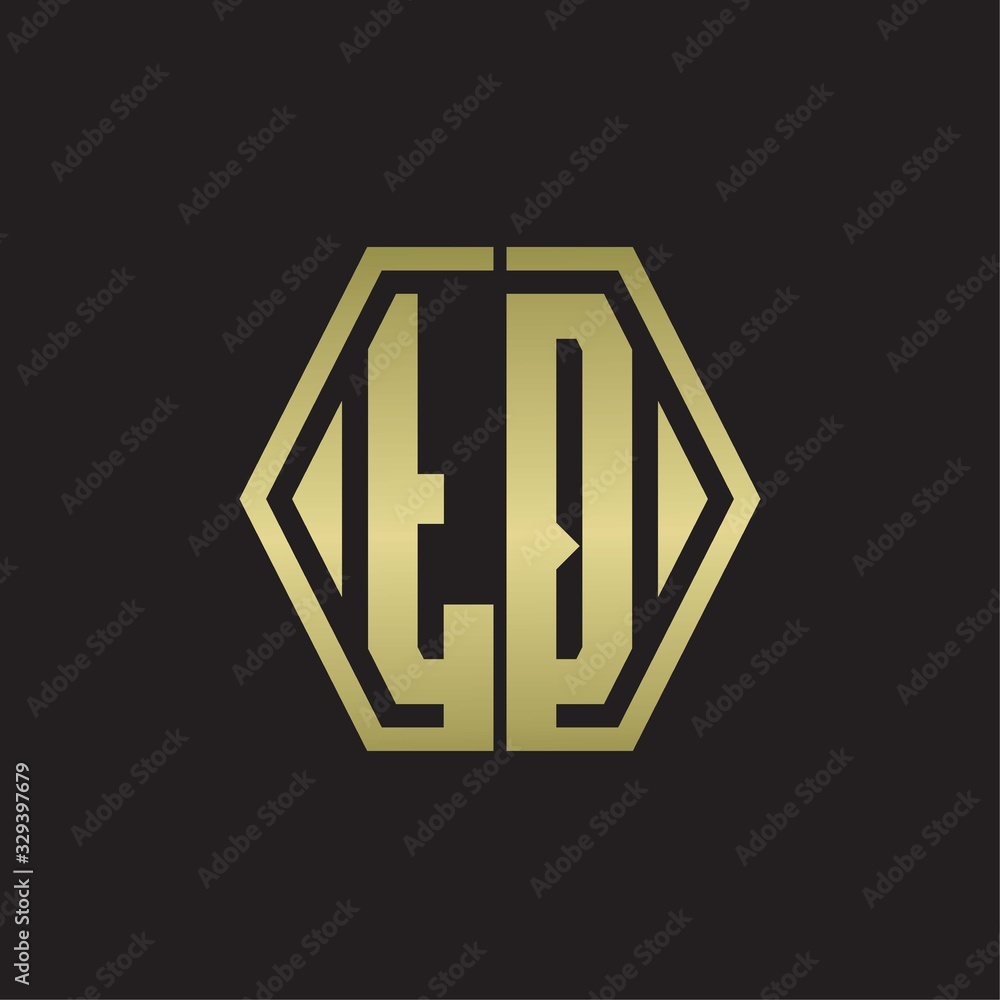 TQ Logo monogram with hexagon line rounded design template with gold colors TQ Logo monogram with hexagon line rounded design template with gold colors
