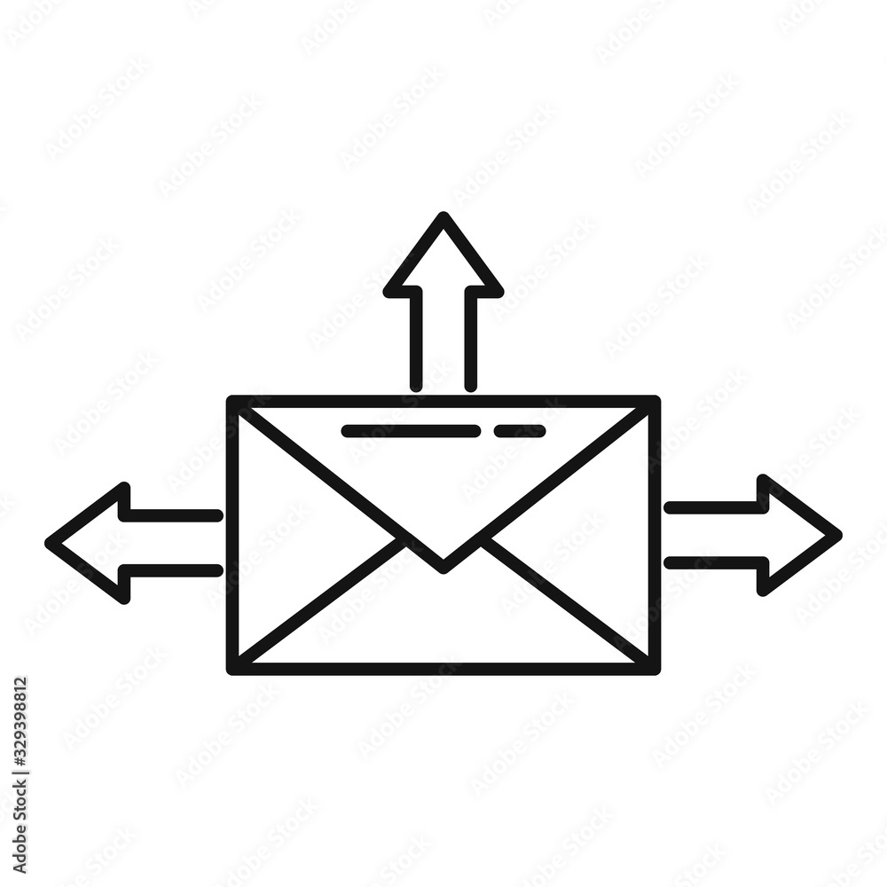 Seo mail letter icon. Outline seo mail letter vector icon for web design isolated on white background Seo mail letter icon. Outline seo mail letter vector icon for web design isolated on white background