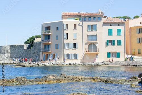 Saint-Tropez marine, with tourists sightseeing in summer