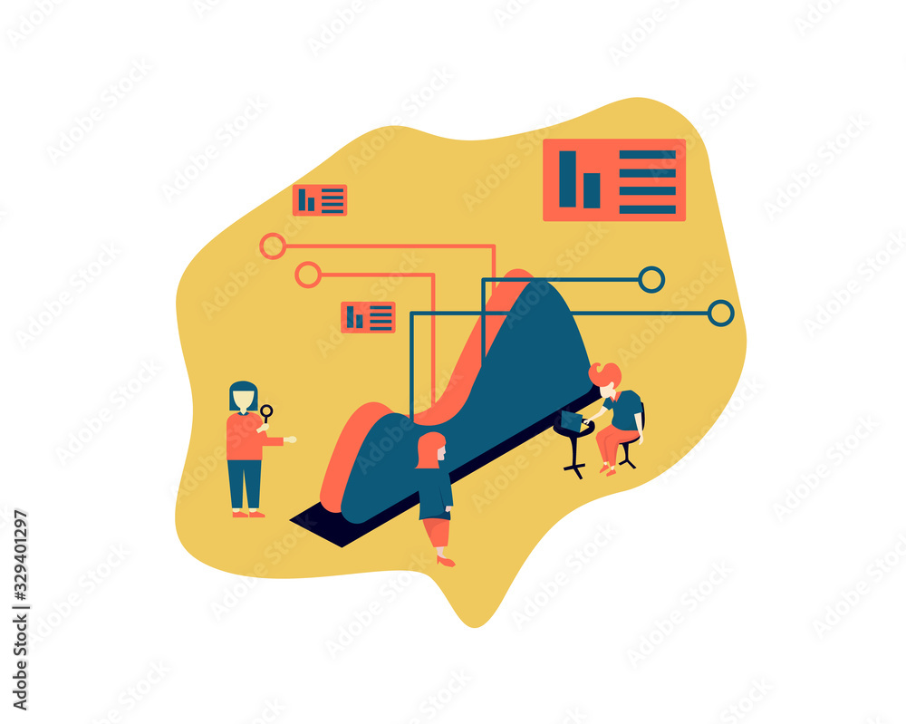 vector data analysis flat design vector data analysis flat design