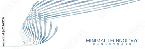 Simple tech background with curved shape. Minimal vector pattern