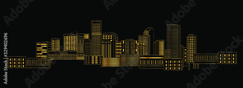 The illustration in flat design style in black color