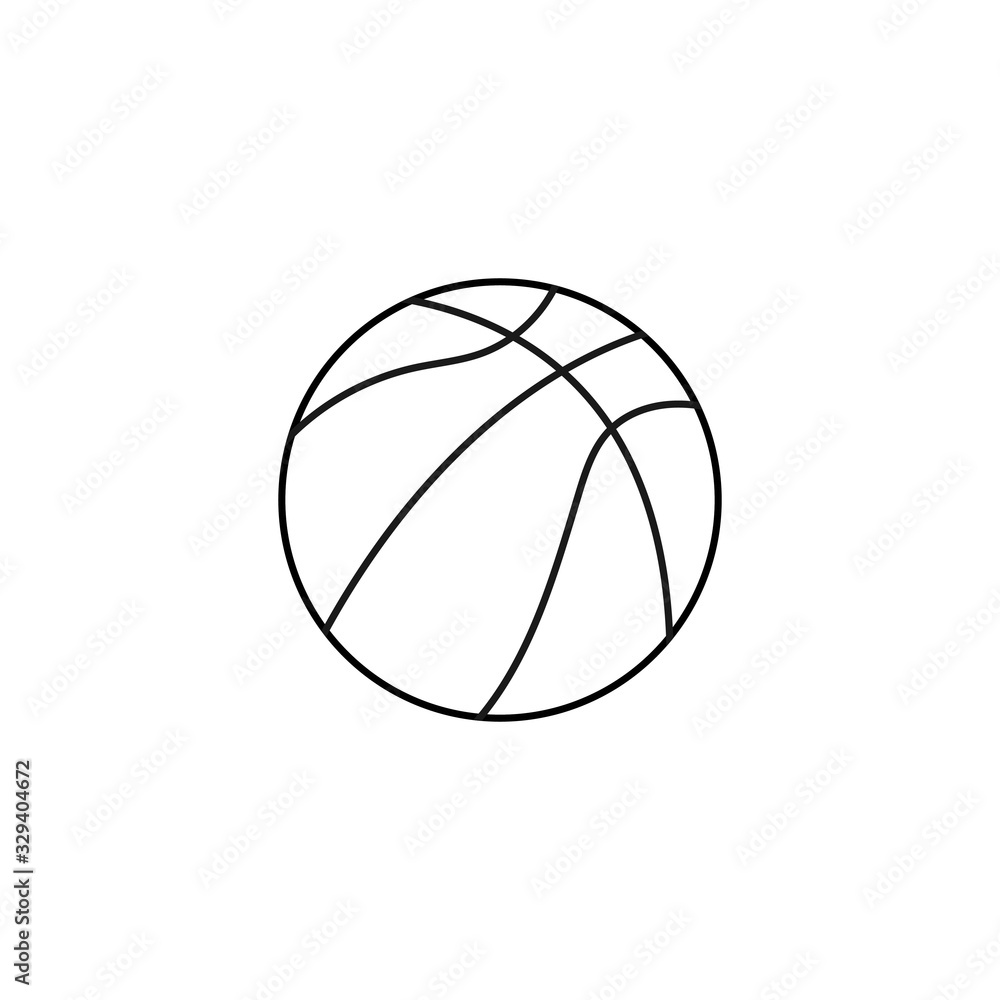 Basketball ball. Sports accessory. Vector illustration isolated on a white Basketball ball. Sports accessory. Vector illustration isolated on a white
