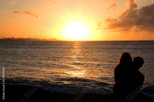 sunset on the beach © Zenaida