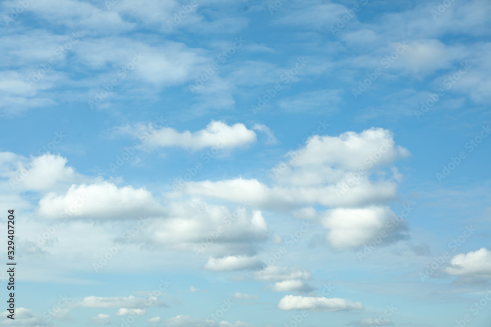 Beautiful blue sky with white clouds on sunny day Beautiful blue sky with white clouds on sunny day