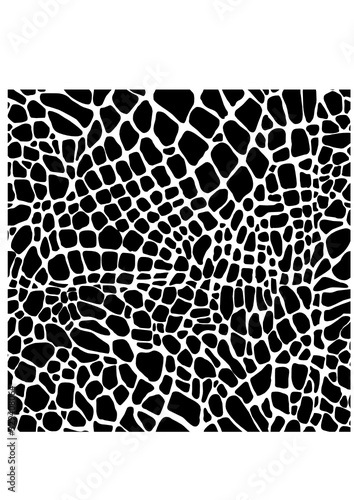 Animal print background. Reptile skin seamless pattern.