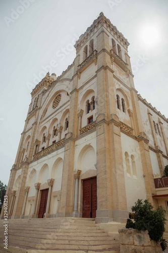 Catholic church St. Louis Cathedral in Carthage located in the city of Tunis on Birsa Hill among the ruins of ancient Carthage, Tunisia
