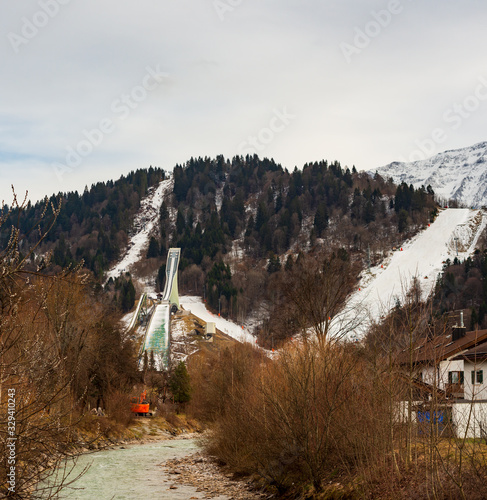 Die Skisprungschanze in Garmisch-Partenkirchen