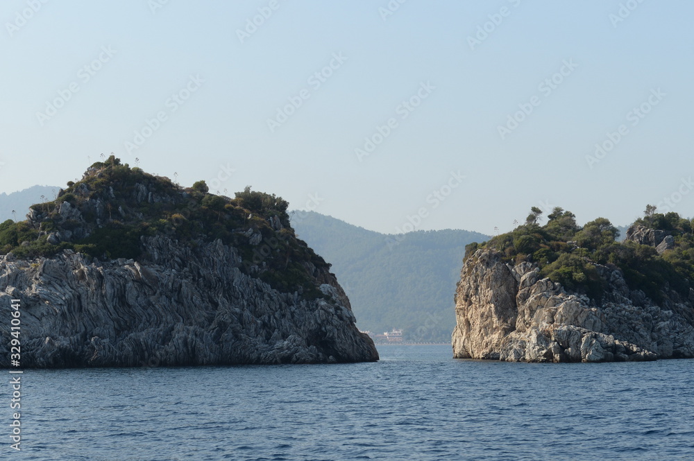 Keji island in the Aegean sea. Turkey