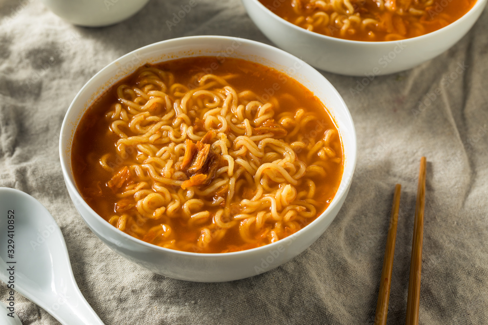 Spicy Instant Ramen Noodle Bowl