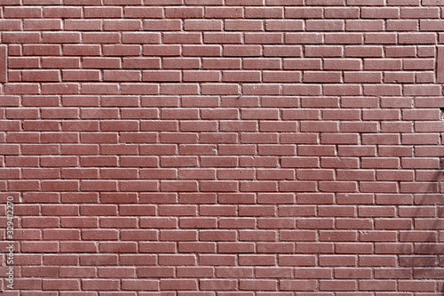 Glazed red brick decorative wall.