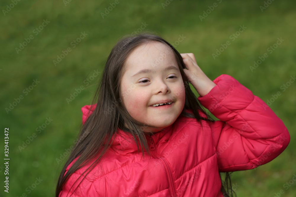 Cute smiling girl in the park Cute smiling girl in the park
