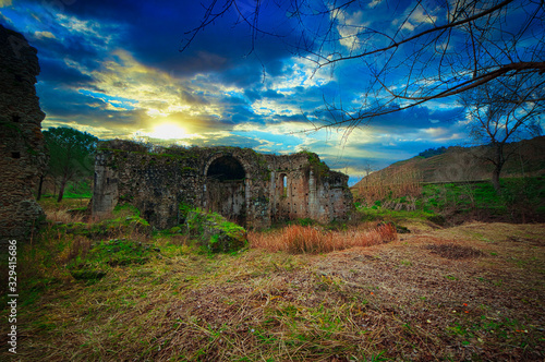 The ruins of the ancient monastery of Soreto, in the territory of Dinami. photo