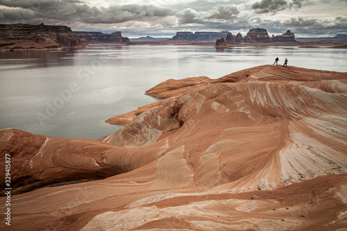 sandstone shapes on lake Powell