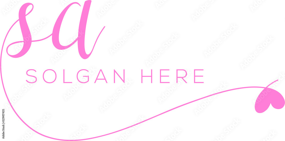 initial SA logo vector beauty design initial SA logo vector beauty design