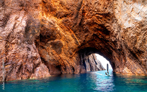 Fotografie Beaches and grottoes Palmarola's island, Ponza, Italy