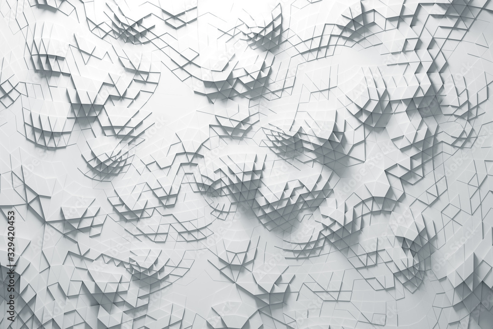 Fototapeta premium White Background for business presentation. minimal pattern, 3d rendering. 