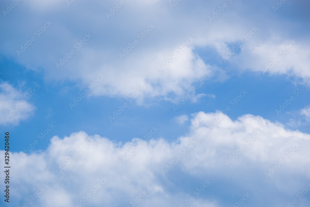 White clouds on blue sky
