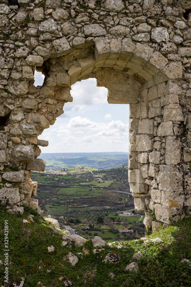ruins of an old Sicilian castle