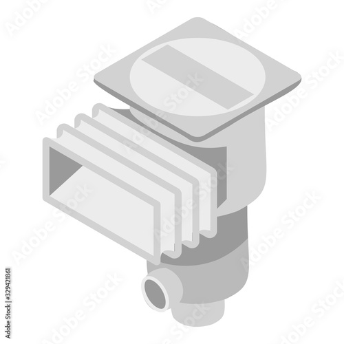 Pool filter icon. Isometric of pool filter vector icon for web design isolated on white background