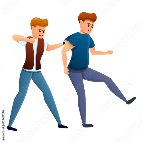 Street violence icon. Cartoon of street violence vector icon for web design isolated on white background