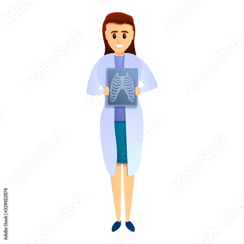 Podiatrist X-ray icon. Cartoon of podiatrist X-ray vector icon for web design isolated on white background