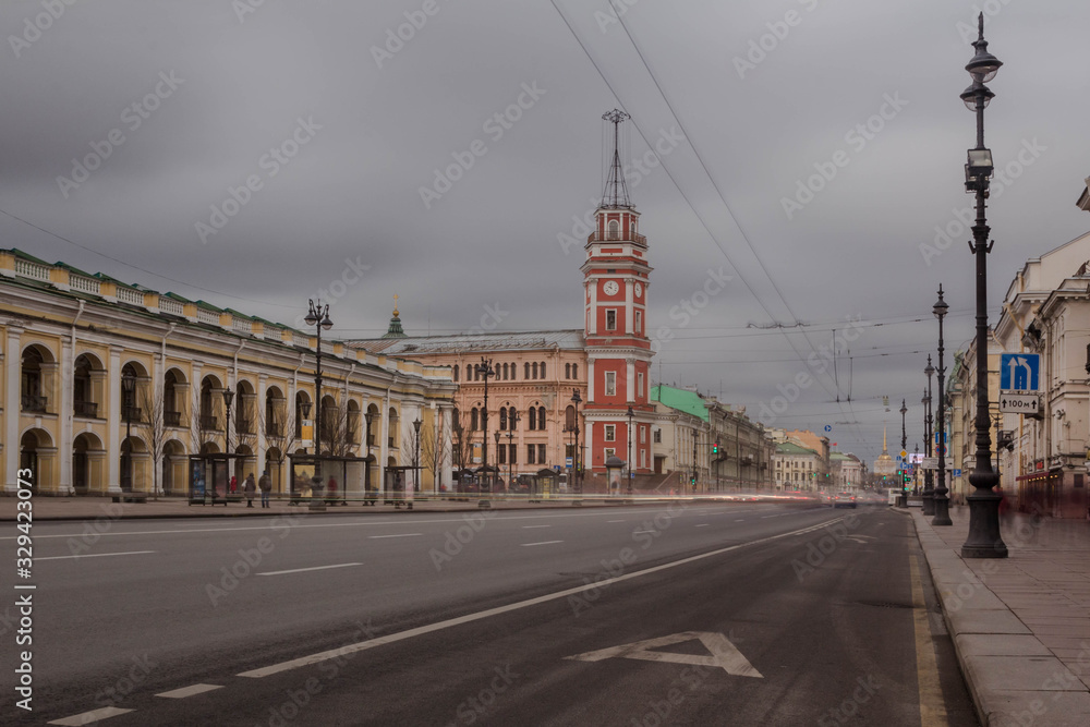 Nevsky Prospekt in Saint Petersburg. Historic centre