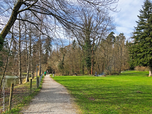 Walking trails in nature reserve small Rumensee Lake, Küsnacht am Zürichsee (Kusnacht am Zurichsee oder Kuesnacht am Zuerichsee) - Canton of Zürich (Zurich or Zuerich) photo