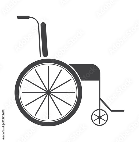 Wheelchair icon vector. Wheelchair for disabled and inclusive