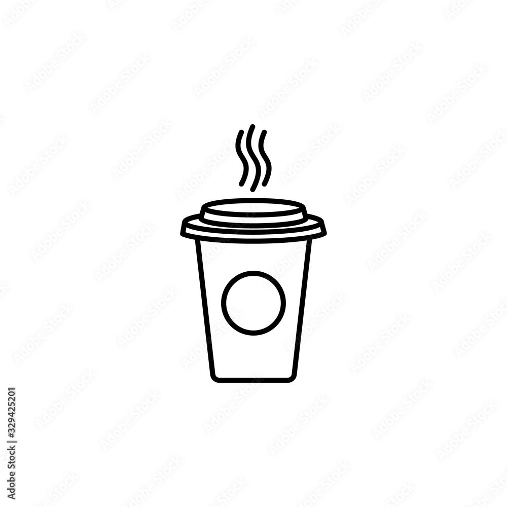 coffee line illustration icon on white background coffee line illustration icon on white background