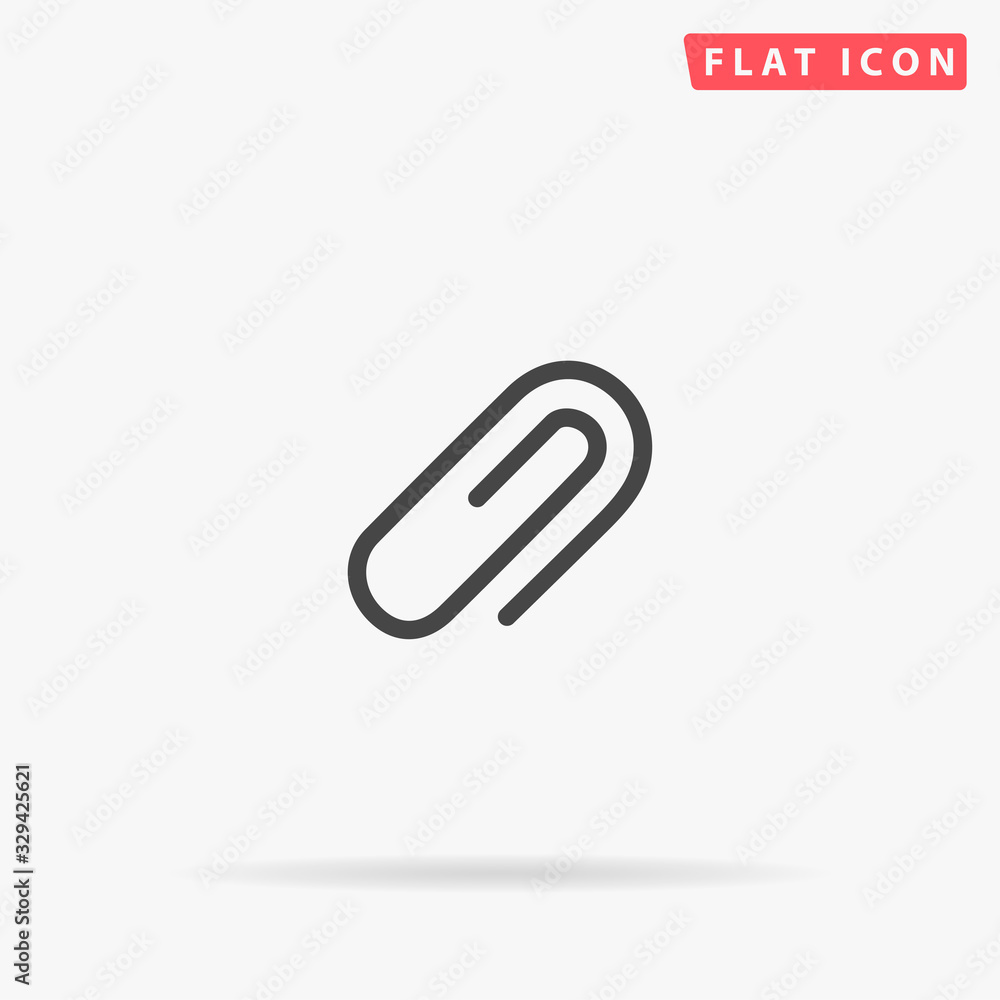 Paperclip flat vector icon Paperclip flat vector icon