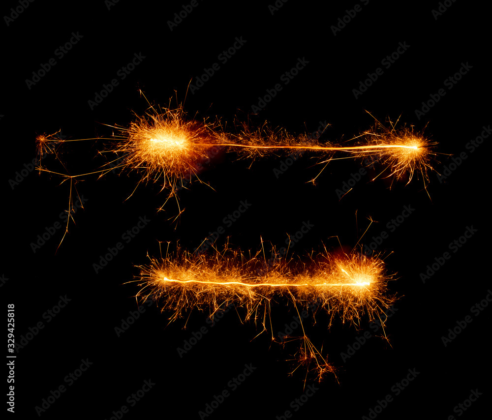 sign written with a sparkler on a black background