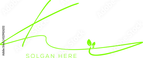 letter k logo vector signature design