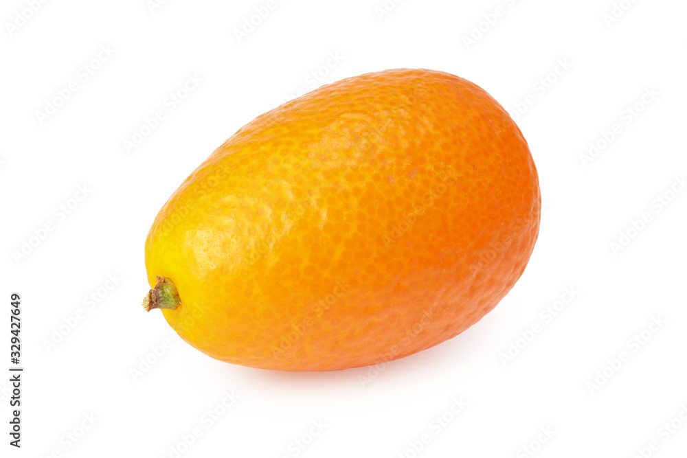 Cumquat or kumquat isolated on white background Cumquat or kumquat isolated on white background